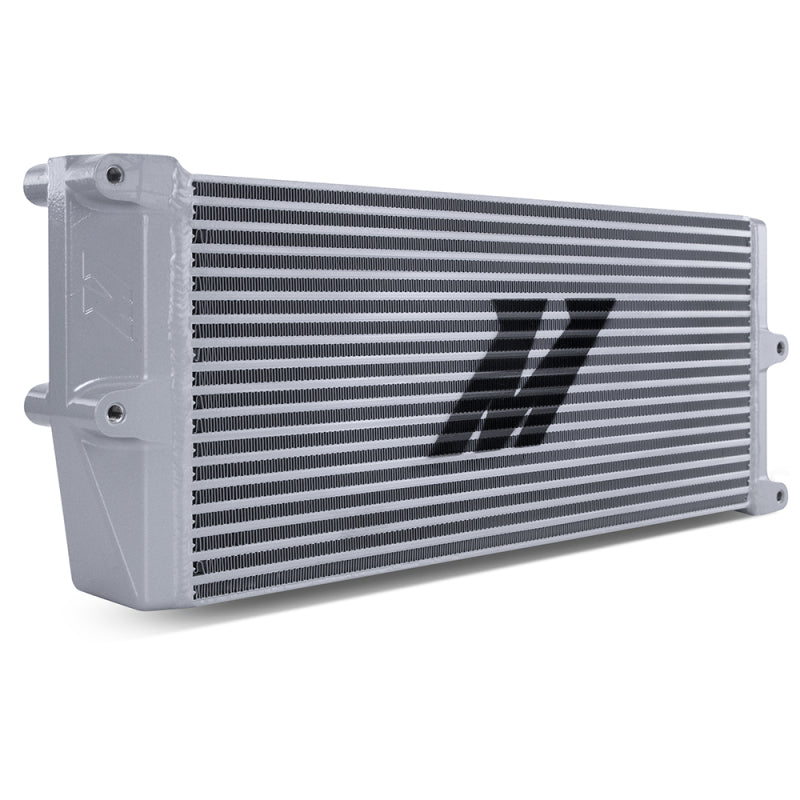 Mishimoto Heavy-Duty Oil Cooler - 17in. Opposite-Side Outlets - Silver Oil Coolers Mishimoto