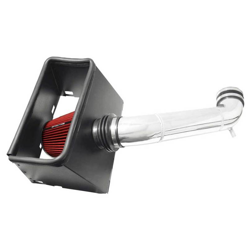 Spectre 03-08 Dodge RAM 1500/2500 V8-4.7/5.7L F/I Air Intake Kit - Clear Anodized w/Red Filter Cold Air Intakes Spectre