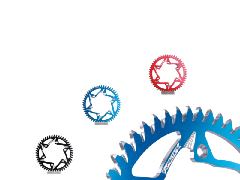 Vortex Racing Aluminum Rear Sprocket 428 55 Tooth- Red Sprockets Vortex Racing