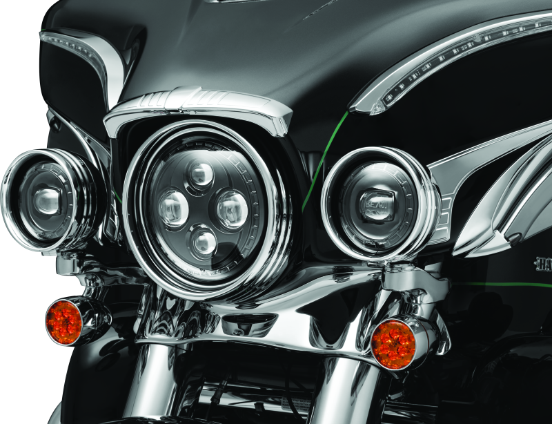 Kuryakyn Orbit 4-1/2in Passing Lamps Black Brackets Kuryakyn