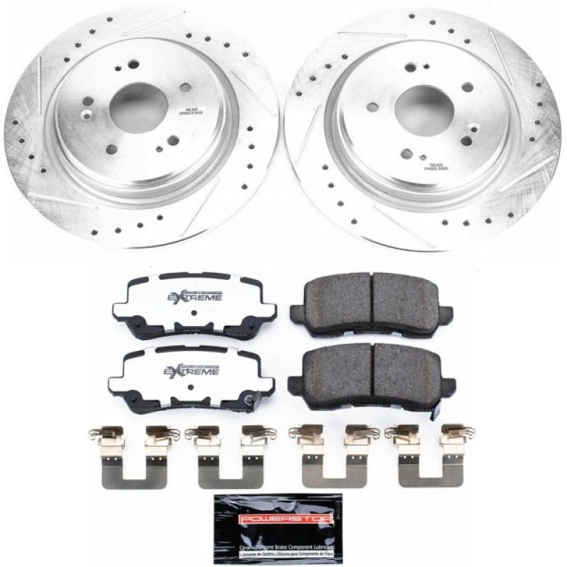 Power Stop 15-19 Acura TLX Rear Z26 Street Warrior Brake Kit Brake Kits - Performance D&S PowerStop