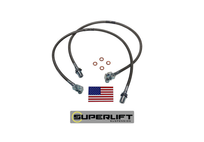 Superlift 71-78 GM Pickup/Blazer/Suburbanwith 8-12in Lift Kit (Pair) Bullet Proof Brake Hoses Brake Line Kits Superlift