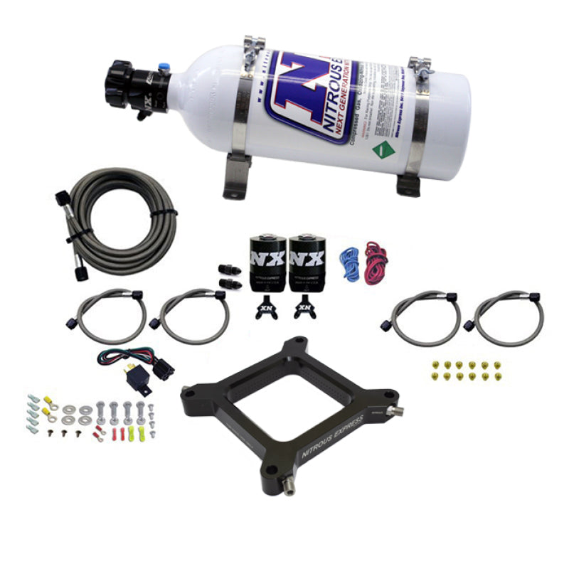 Nitrous Express 4150 Assassin Plate Pro Power Nitrous Kit (100-500HP) w/5lb Bottle Nitrous Systems Nitrous Express