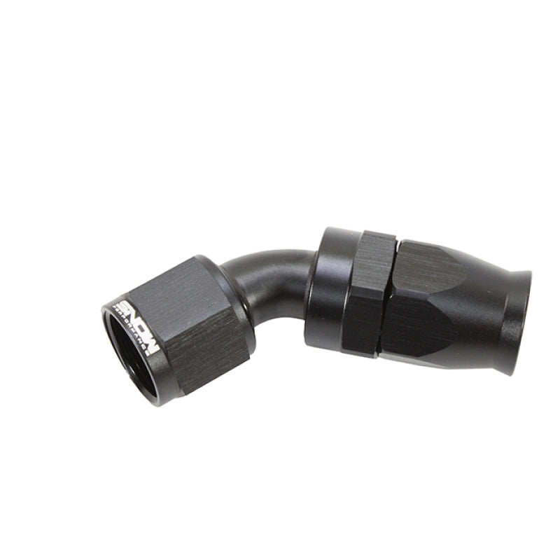 Snow -10AN 45 Degree PTFE Hose End (Black) Fittings Snow Performance