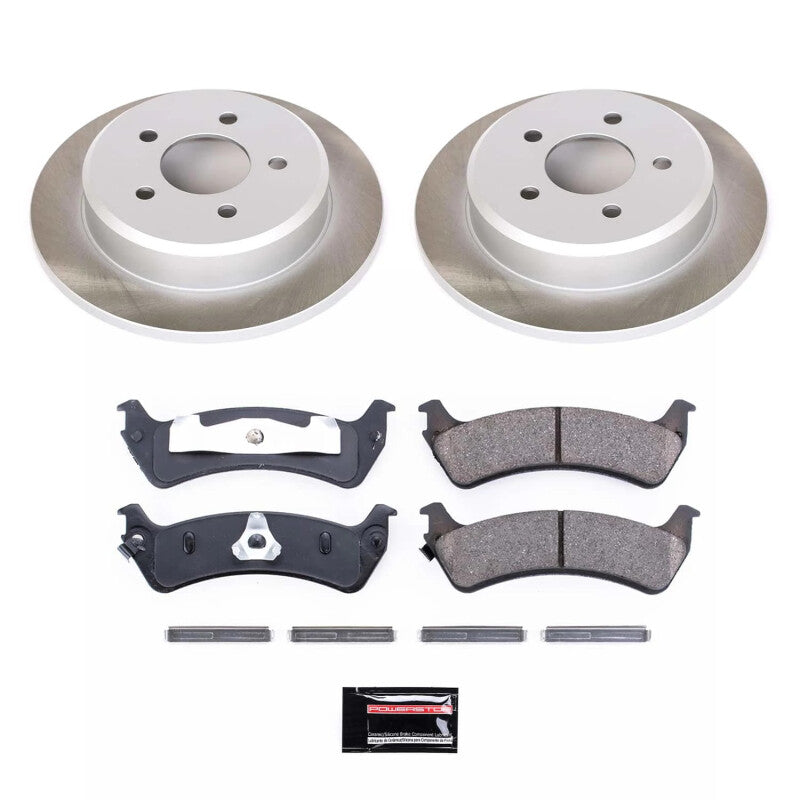 Power Stop 97-01 Mercury Mountaineer Rear Semi-Coated Rotor Kit Brake Kits - Performance Blank PowerStop
