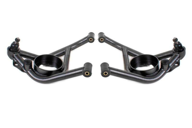 BMR 70-81 Chevrolet Camaro A-Arms Lower Delrin Bushings Std Ball Joint - Black Hammertone Control Arms BMR Suspension