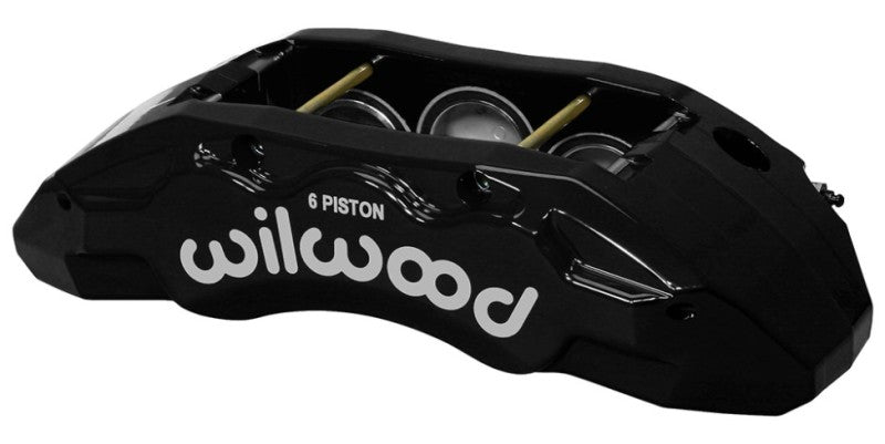 Wilwood Caliper-TX6R- L/H - Black 2.00/1.88/1.88in Pistons 1.50in Disc Brake Calipers - Perf Wilwood