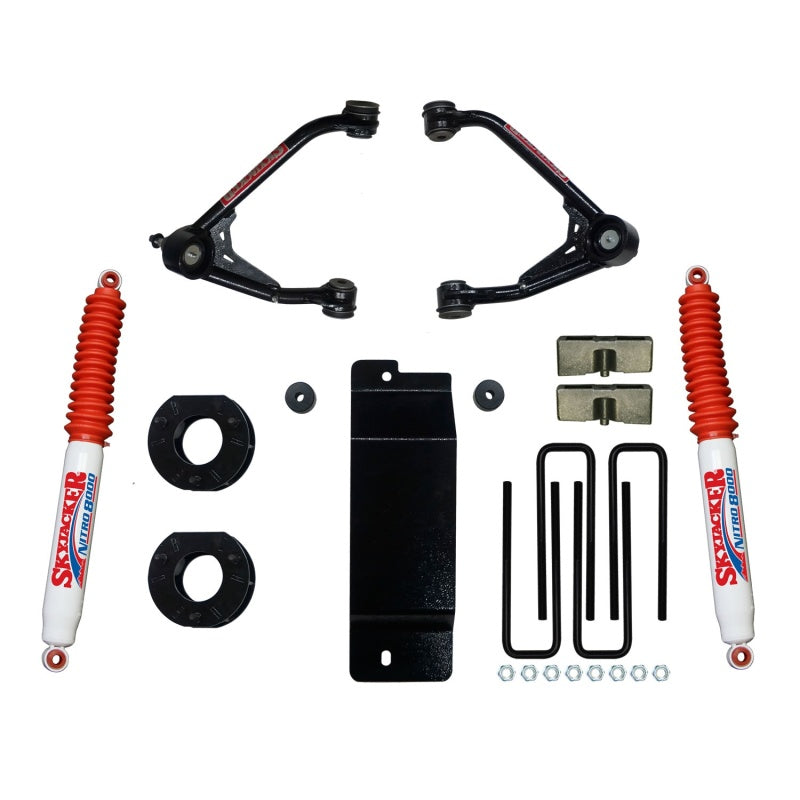 Skyjacker 2007-2013 GM 1500 4WD 3.5-4in UCA Lift Kit w/Rear Nitro 8000 Shocks Lift Kits Skyjacker