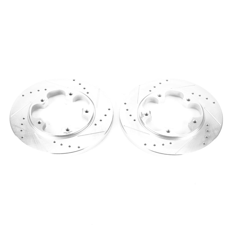 Power Stop 15-19 Ford Transit-150 Rear Evolution Drilled & Slotted Rotors - Pair Brake Rotors - Slot & Drilled PowerStop