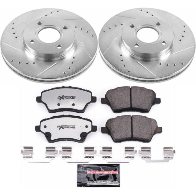 Power Stop 14-19 Ford Fiesta Front Z26 Street Warrior Brake Kit Brake Kits - Performance D&S PowerStop