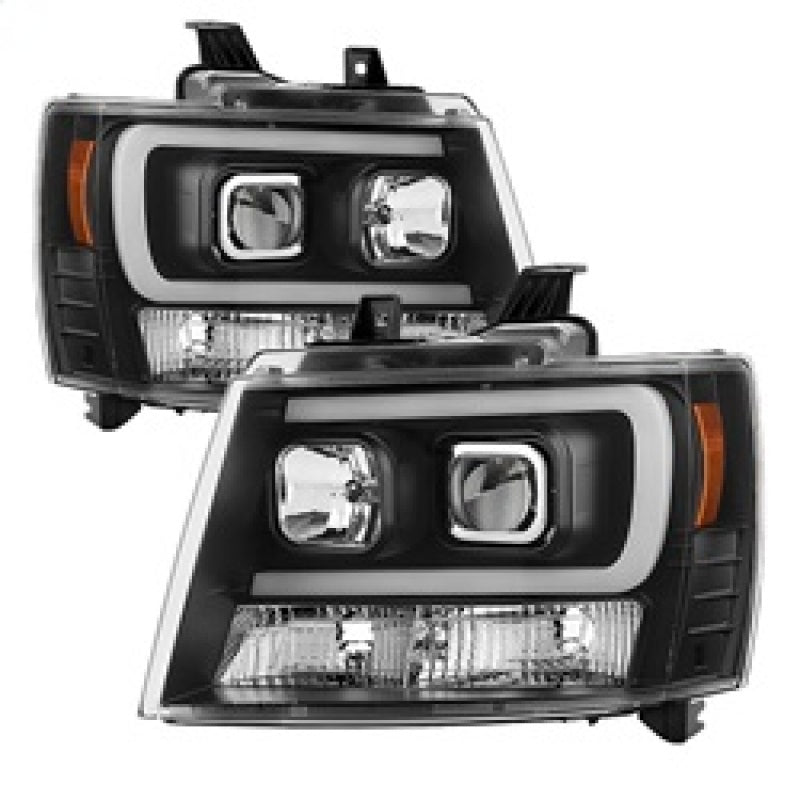 Spyder 07-14 Chevy Suburban/1500/2500/Tahoe V2 Projector Headlights Blk PRO-YD-CSUB07V2-DRL-BK Headlights SPYDER