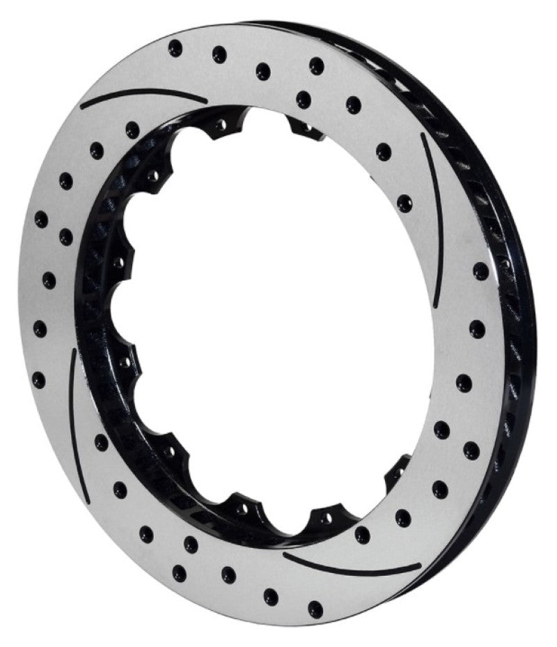 Wilwood Rotor-SV-SRP 72 Iron-LH-Drill-BLK 14.25 x 1.25 - 12 on 9.19in Brake Rotors - 2 Piece Wilwood