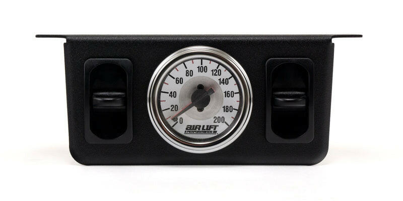 Air Lift Dual Needle Gauge With Two Paddle Switches- 200 PSI Gauges Air Lift
