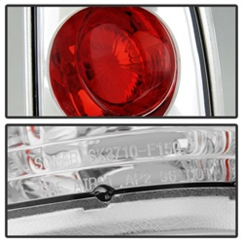 Spyder Ford F150 side 97-03/F250/350/450/550 Super Duty 99-07 Euro Tail Lights Chrm ALT-YD-FF15097-C Tail Lights SPYDER