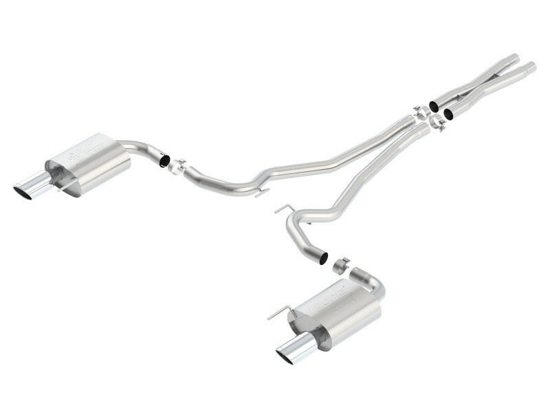 Borla Atak S Cat-Back 15-17 Ford Mustang GT 5.0L V8 MT/AT 2.5in pipe 4in tip Catback Borla