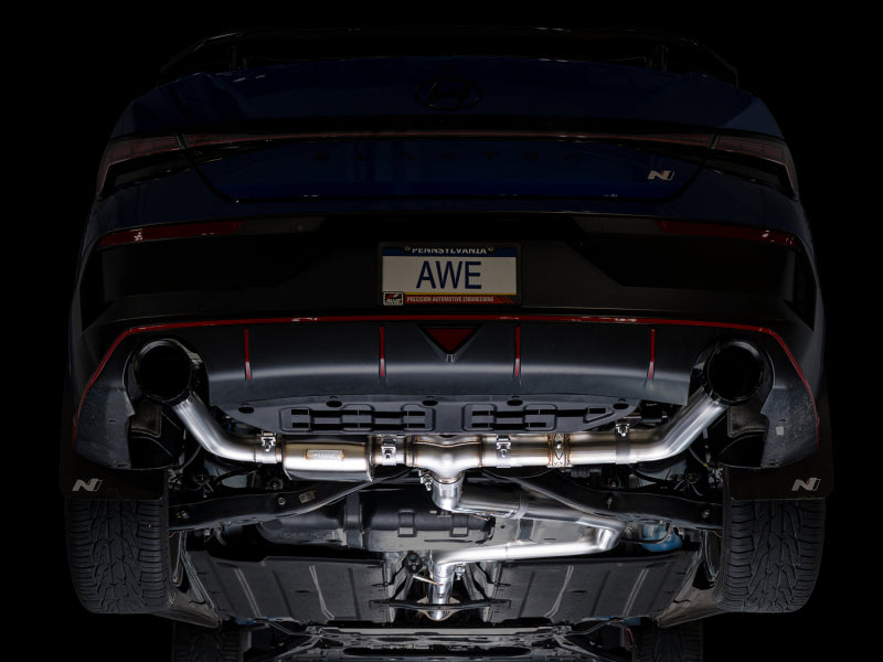 AWE Tuning 22-26 Hyundai Elantra N SwitchPath Cat-Back Exhaust - Diamond Black Tips Catback AWE Tuning