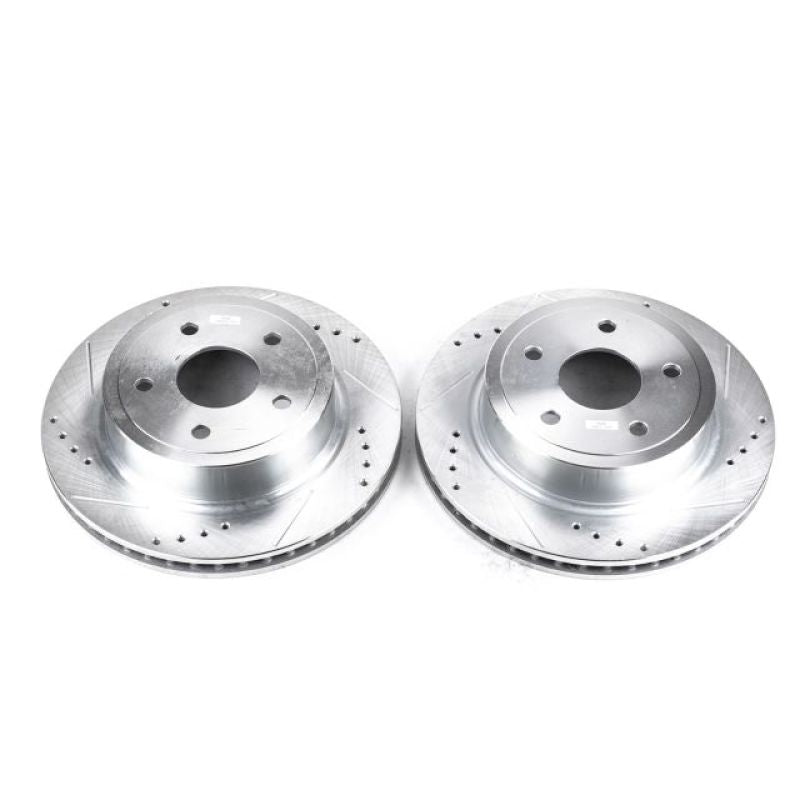 Power Stop 04-06 Dodge Ram 1500 Rear Evolution Drilled & Slotted Rotors - Pair Brake Rotors - Slot & Drilled PowerStop