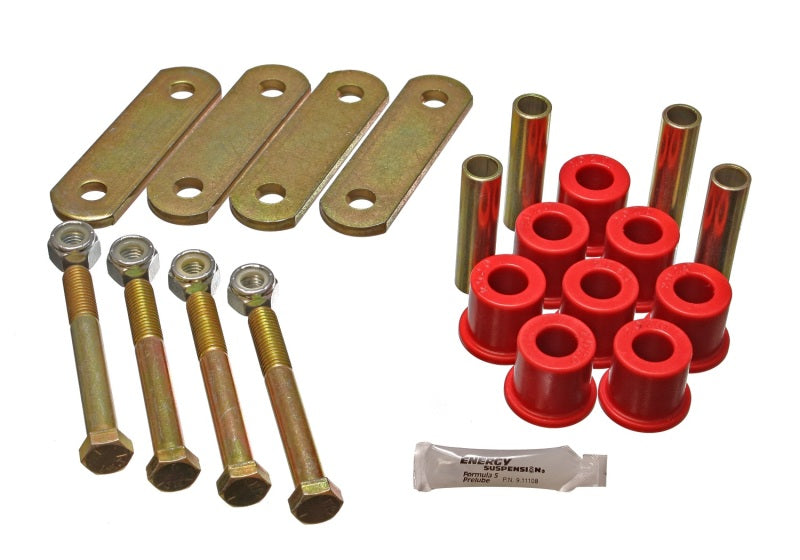 Energy Suspension Fd Heavy Duty Shackle Set - Red Bushing Kits Energy Suspension
