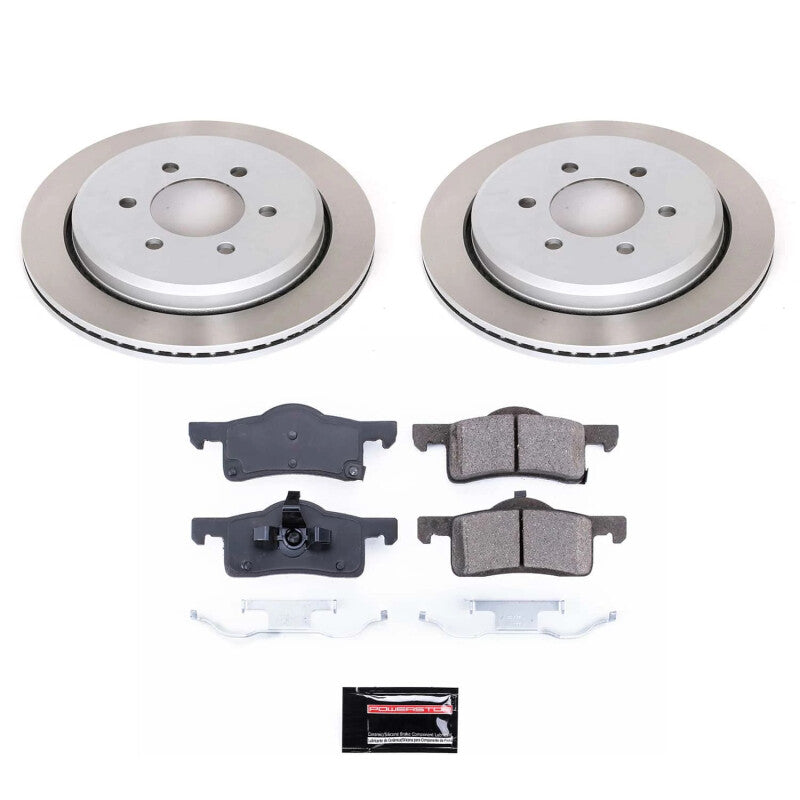 Power Stop 03-06 Lincoln Navigator Rear Semi-Coated Rotor Kit Brake Kits - Performance Blank PowerStop