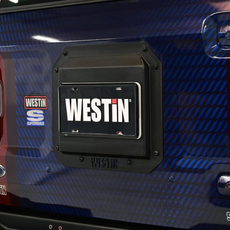 Westin 21-25 Ford Bronco (Excl. Sport) Spare Tire Delete Plate - Tex. Blk Tire Carriers Westin