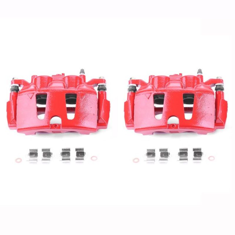 Power Stop 2017 Chrysler Pacifica Front Red Calipers w/Brackets - Pair Brake Calipers - Perf PowerStop