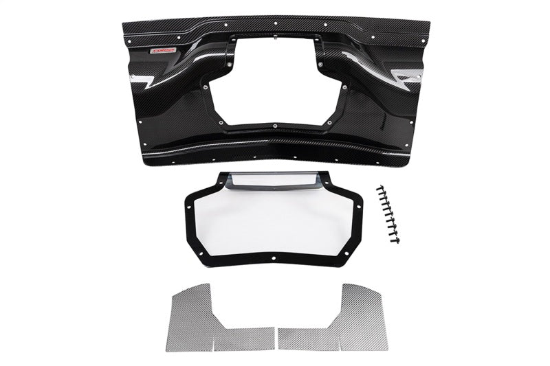 Corsa 2020+ Chevrolet Corvette C8/Z06 Carbon Fiber Air Intake Trunk Panel with Polycarbonate Carbon Accessories CORSA Performance