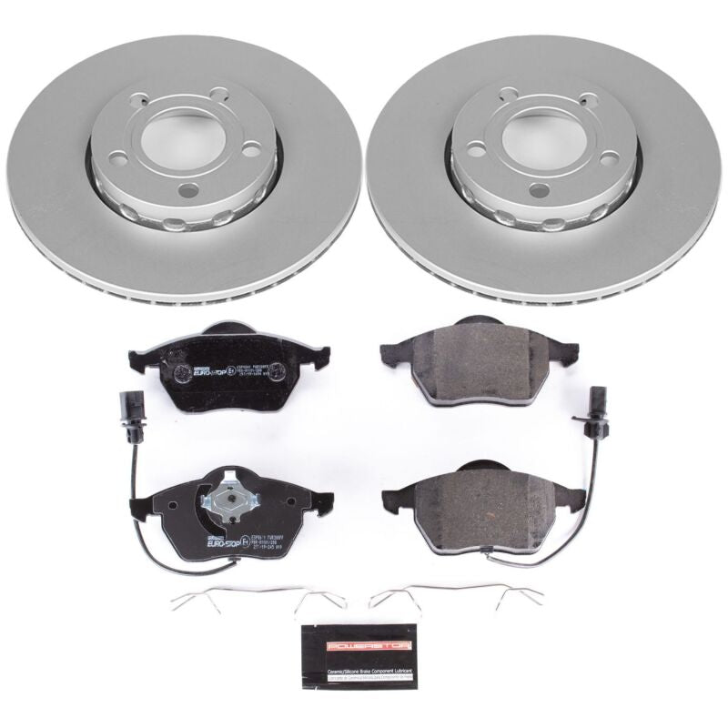 Power Stop 99-04 Audi A4 Front Euro-Stop Brake Kit Brake Kits - OE PowerStop