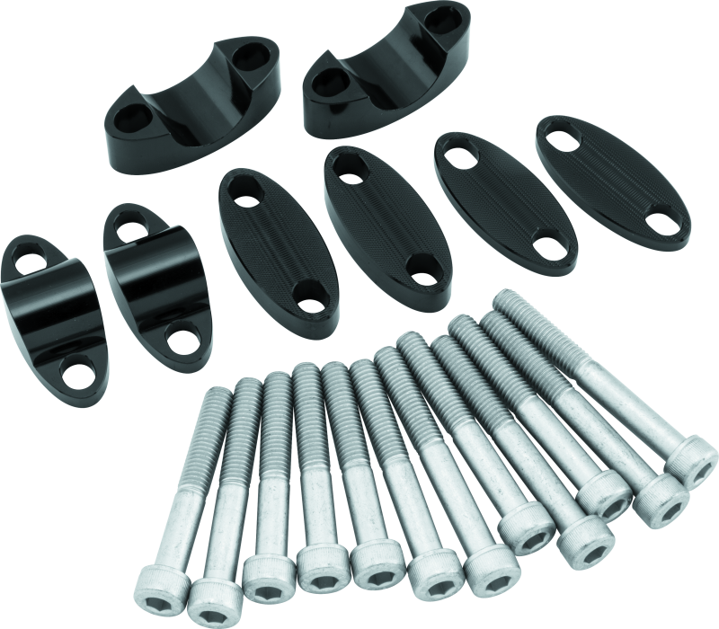 BikeMaster Aluminum Handlebar Risers 1-1/8in - Black Handlebars BikeMaster