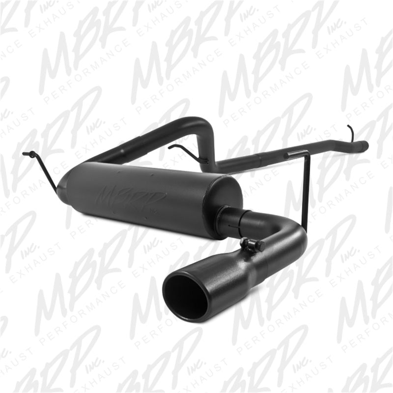 MBRP 12 Jeep Wrangler/ Rubicon 3.6L Cat Back Single Rear Exit Black Exhaust Catback MBRP