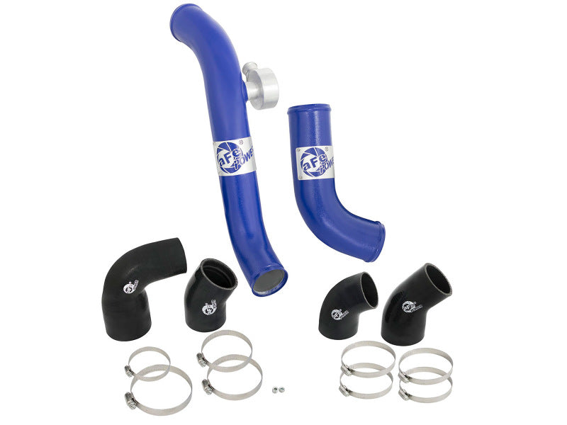 aFe Bladerunner Intercoolers Tube - Blue Hot/Cold Side 15-16 Ford Mustang EcoBoost L4-2.3L (t) Intercoolers aFe