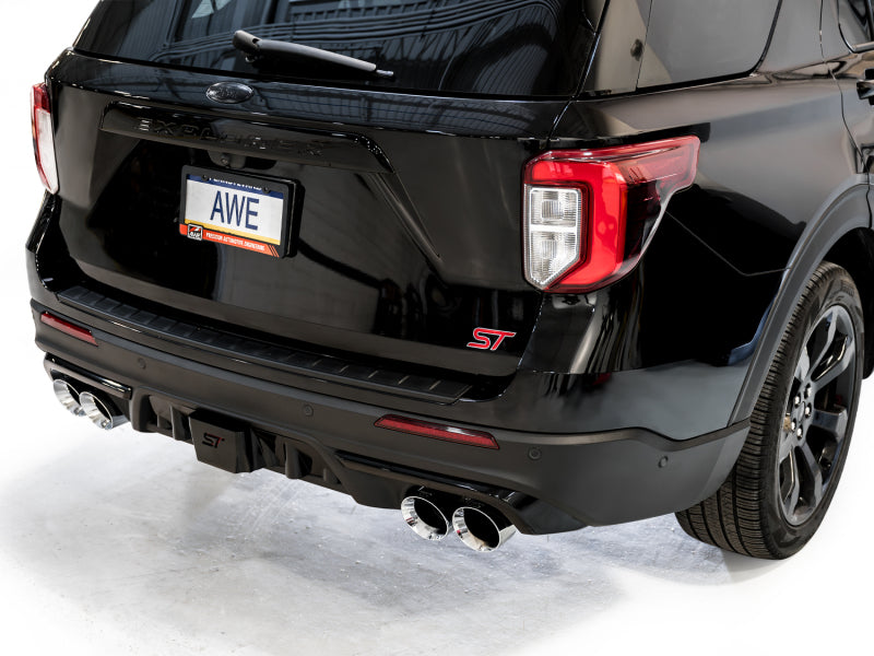 AWE Tuning 2020+ Ford Explorer ST Touring Edition Exhaust w/ Chrome Silver Tips Catback AWE Tuning