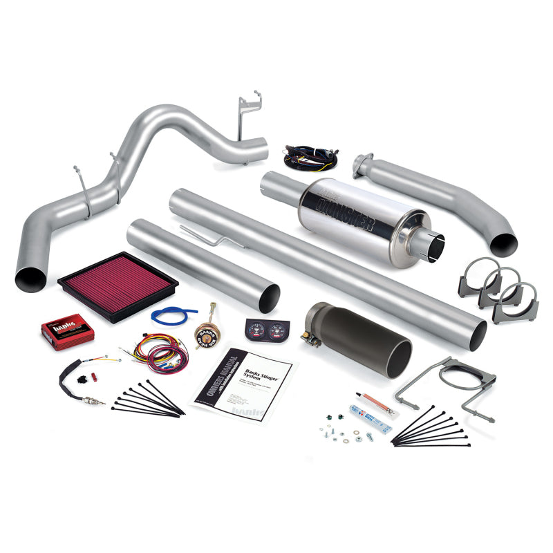 Banks Power 99-00 Dodge 5.9L Ext Cab Stinger System - SS Single Exhaust w/ Black Tip Performance Packages Banks Power