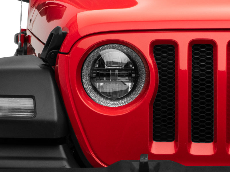 Raxiom 18-22 Jeep Wrangler JL/JT Axial Series LED Headlights- Black Housing (Clear Lens) Headlights Raxiom