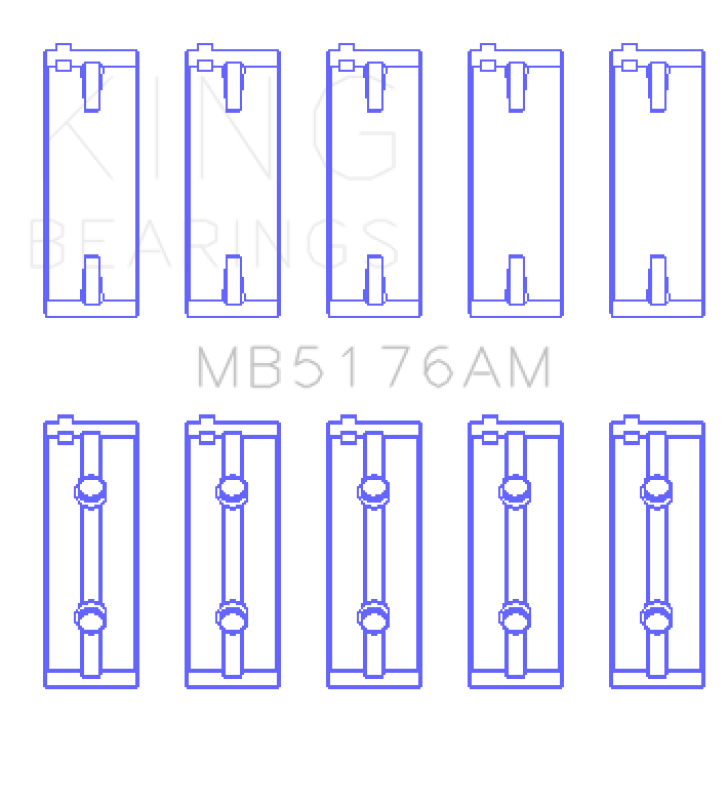 King Engine Bearings Mitsubishi 4G93 SOHC (Size 0.5) Main Bearing Set Bearings King Engine Bearings