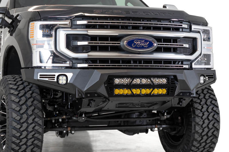 Addictive Desert Designs 17-20 Ford Super Duty Bomber Front Bumper w/ Mounts For 20in Light Bars Bumpers - Steel Addictive Desert Designs
