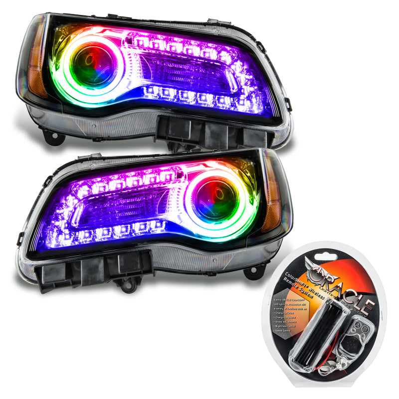 Oracle 11-14 Chrysler 300C SMD HL - Black - NON HID - ColorSHIFT DRL - ColorSHIFT Headlights ORACLE Lighting