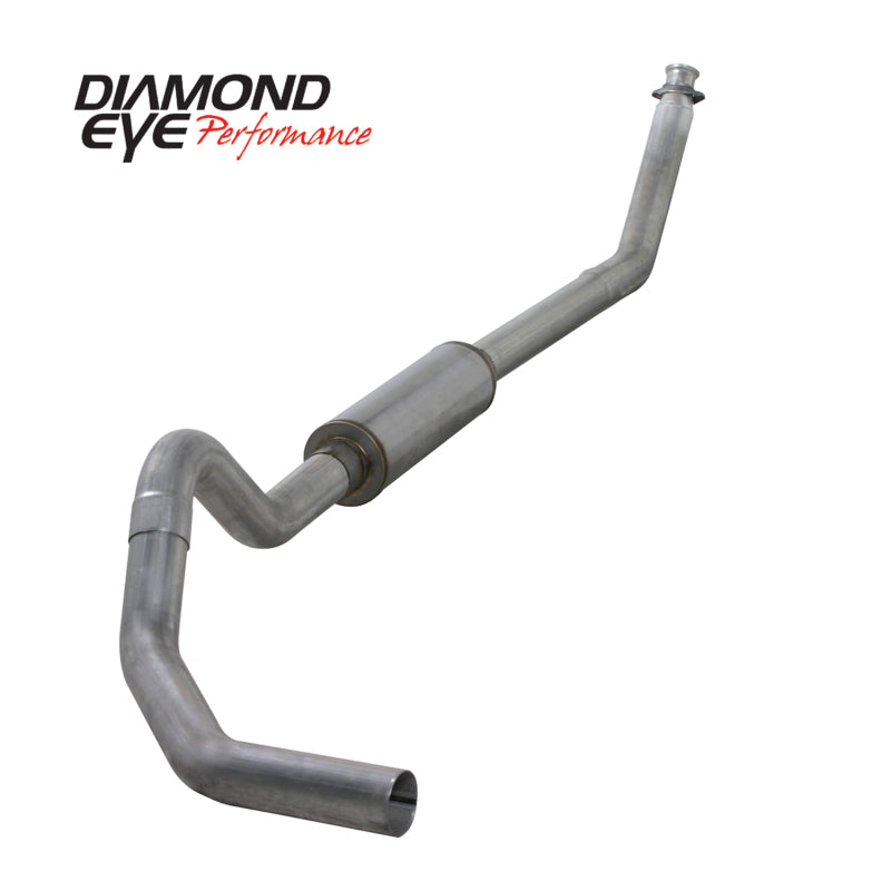 Diamond Eye KIT 4in TB SGL AL: 98.5-02 DODGE CUMMINS 5.9L Turbo Back Diamond Eye Performance