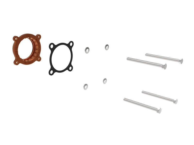 aFe Silver Bullet Throttle Body Spacers TBS 22-23 Toyota GR86 H4-2.4L - Orange Throttle Body Spacers aFe