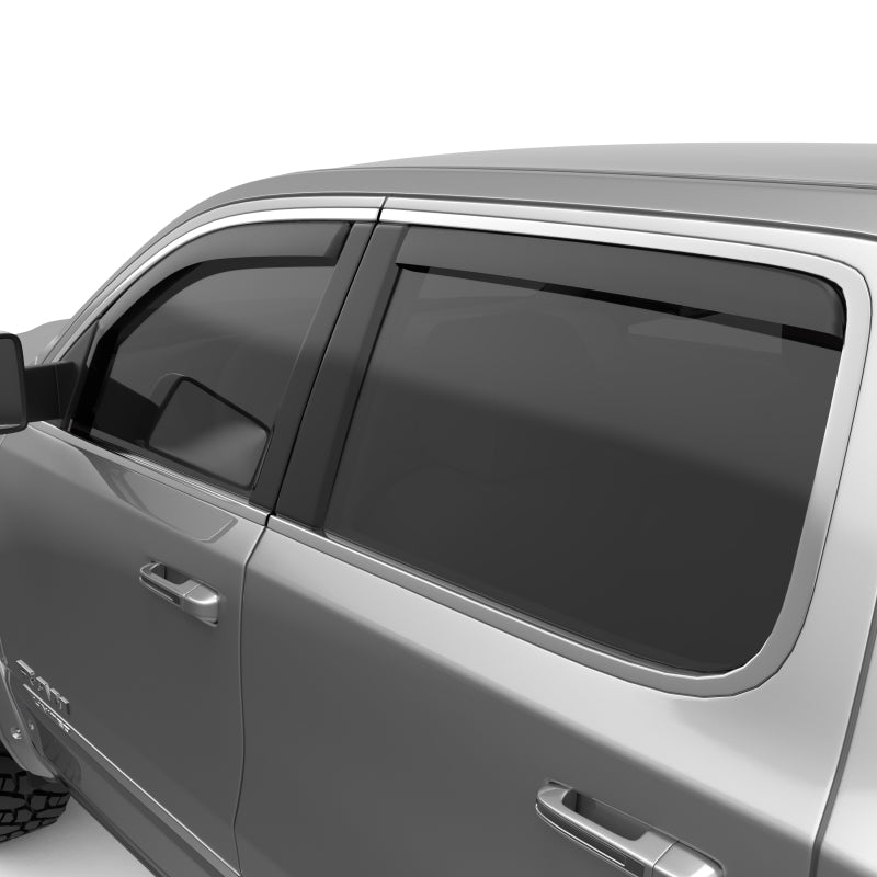 EGR 19-23 Ram 1500 In-Channel Window Visors Front/Rear Set Matte Black Extended Cab Wind Deflectors EGR