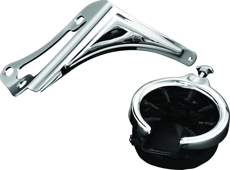 Kuryakyn Passenger Drink Holder With Basket 98-13 Touring Right Side Chrome Cup Holders Kuryakyn
