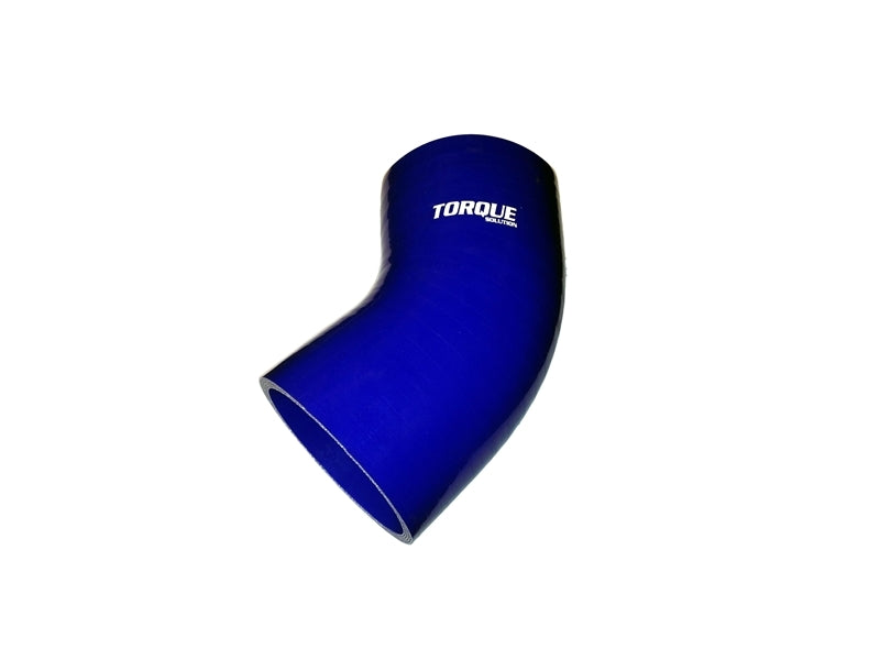 Torque Solution 45 Degree Silicone Elbow: 3.5 inch Blue Universal Silicone Couplers & Hoses Torque Solution