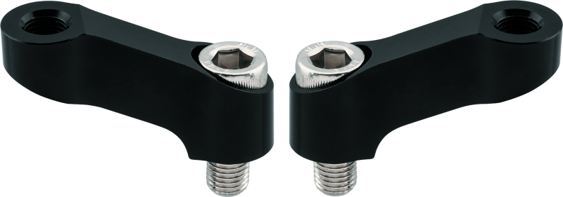 BikeMaster Yamaha Mirror Extension 10mm Pair - Black Side Mirrors BikeMaster