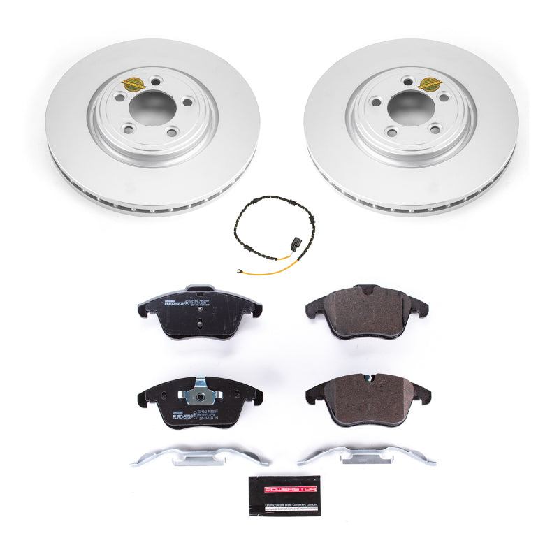 Power Stop 13-15 Jaguar XF Front Euro-Stop Brake Kit Brake Kits - OE PowerStop