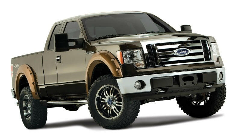 Bushwacker 09-14 Ford F-150 Styleside Max Pocket Style Flares 4pc 67.0/78.8/97.4in Bed - Black Fender Flares Bushwacker