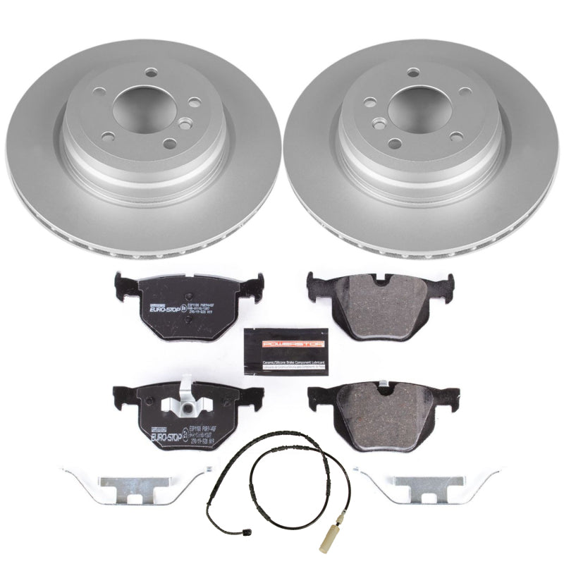 Power Stop 11-13 BMW 335i Rear Euro-Stop Brake Kit Brake Kits - OE PowerStop