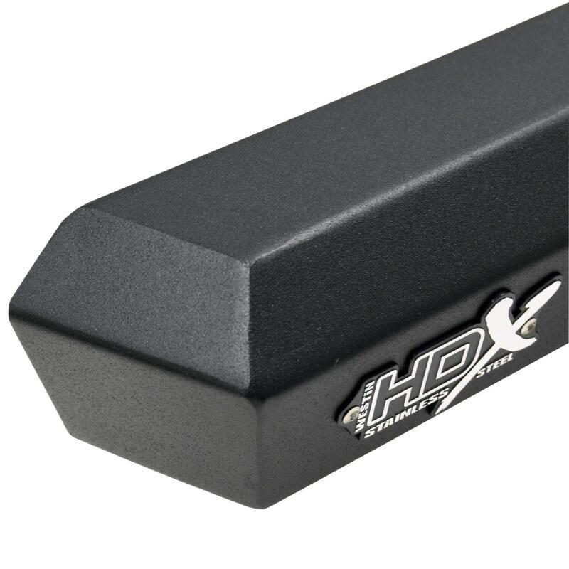 Westin 2024 Toyota Tacoma Double Cab HDX Stainless Drop Nerf Step Bars - Textured Black Nerf Bars Westin