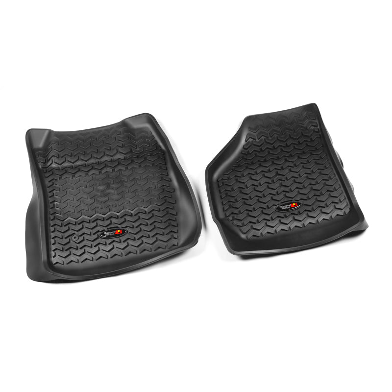 Rugged Ridge Floor Liner Front Black 1999-2007 Ford F-250 / F-350 Super Duty Regular / Extended Floor Mats - Rubber Rugged Ridge