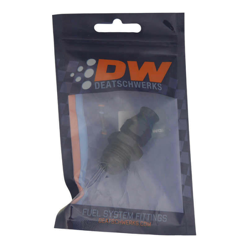 DeatschWerks 8AN Male Flare to 5/16in Hardline Compression Adapter - Anodized Matte Black Fuel Components Misc DeatschWerks