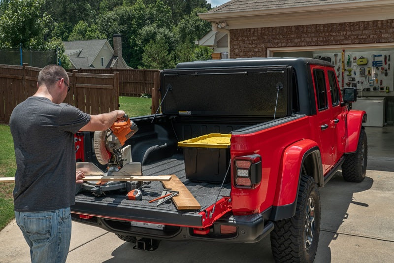 Rugged Ridge Armis Hard Folding With LINE-X Bed Cover 2020 JT Tonneau Covers - Hard Fold Rugged Ridge