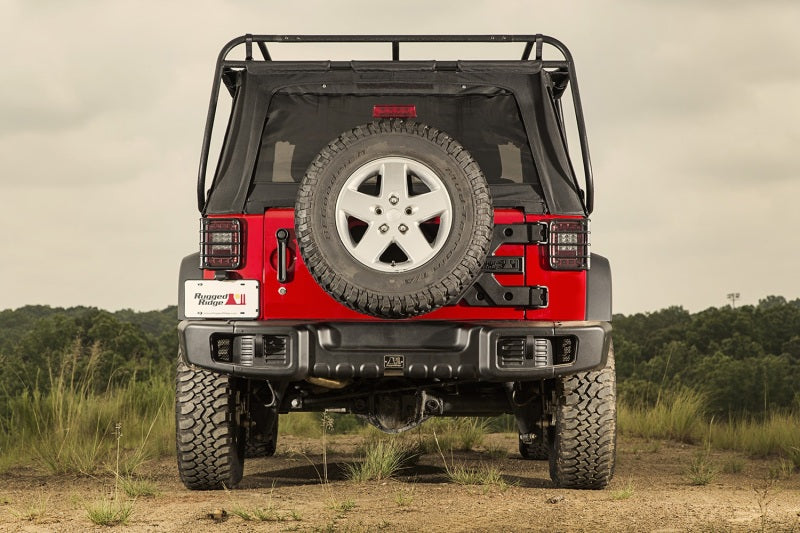 Rugged Ridge Spartacus Rear Bumper Black 07-18 Jeep Wrangler Bumpers - Steel Rugged Ridge